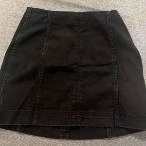 Black Denim Skirt